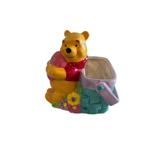 Disney Winnie the Pooh Ceramic Planter Vase Easter Basket‎ Decor - Picture 1 of 6
